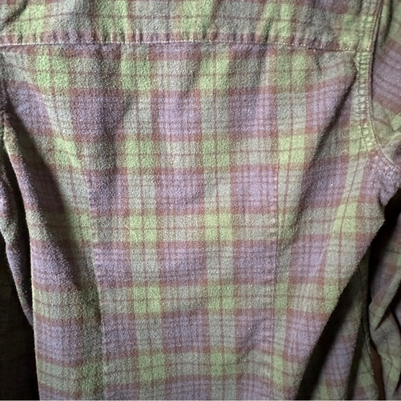 L.L.Bean Scotch Plaid Flannel Shirt Black Watch Tartan Navy Green Men’s M Reg - Picture 10 of 13